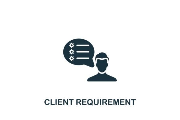 Client Requirement Icon: Strategic Visual Communication for Web Development and Design