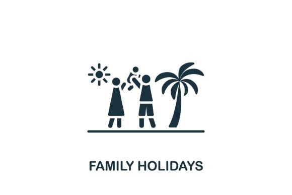 Family Holidays Icon: Perfect for Travel and Fun