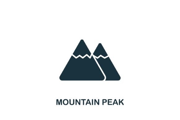Mountain Peak Icon: A Simple Yet Powerful Success Symbol for Your Projects